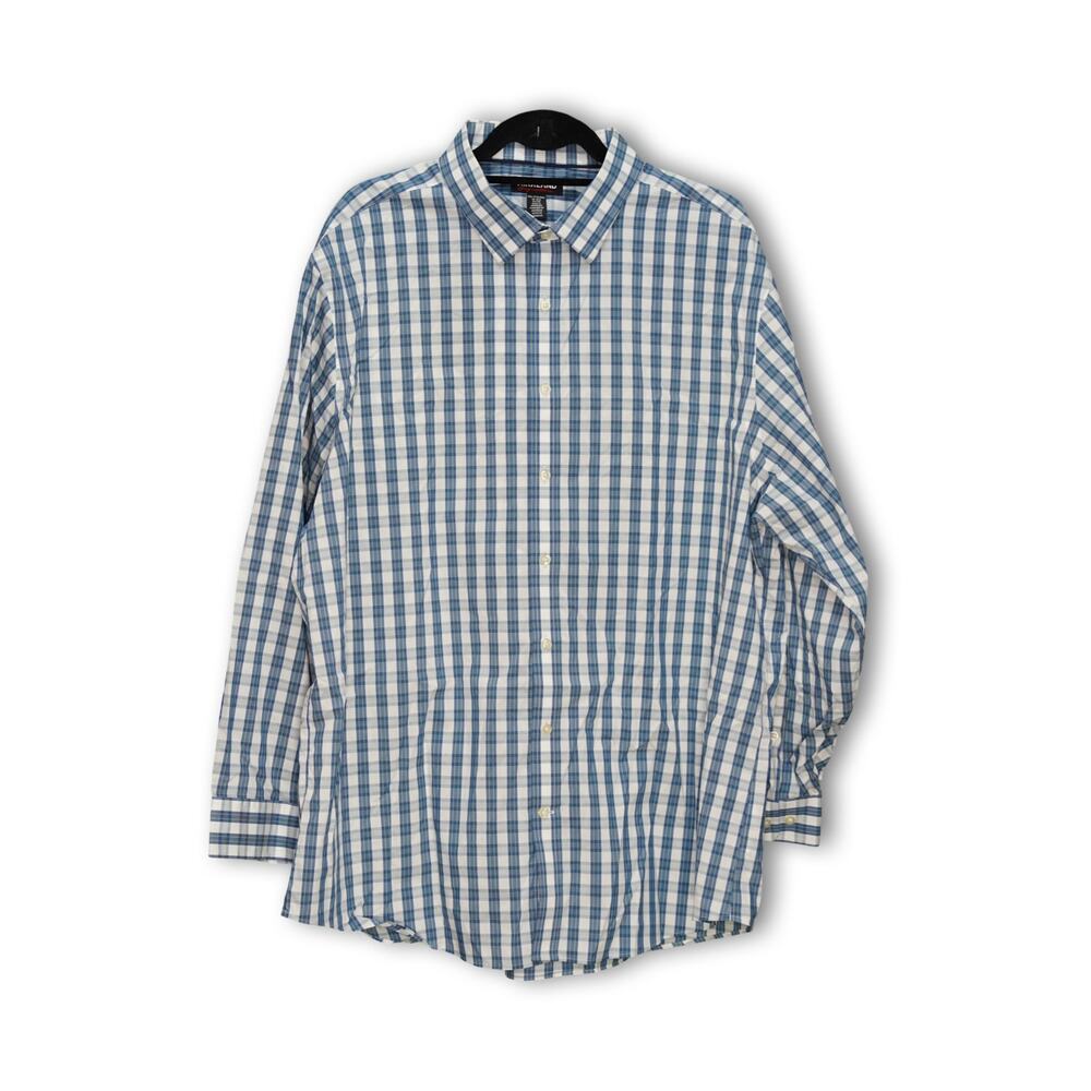 Kirkland Signature Men's XXL Blue Button Down Shirt